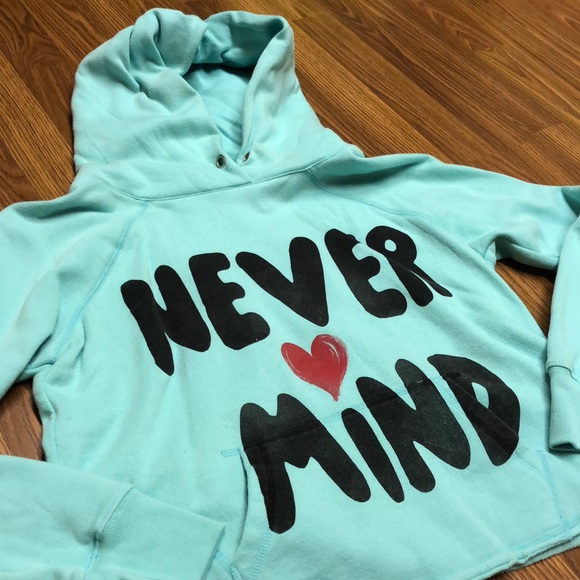 Baby blue Forever 21 hooded sweater - Picture 3 of 5